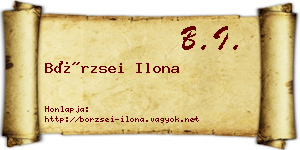 Börzsei Ilona névjegykártya