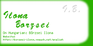ilona borzsei business card